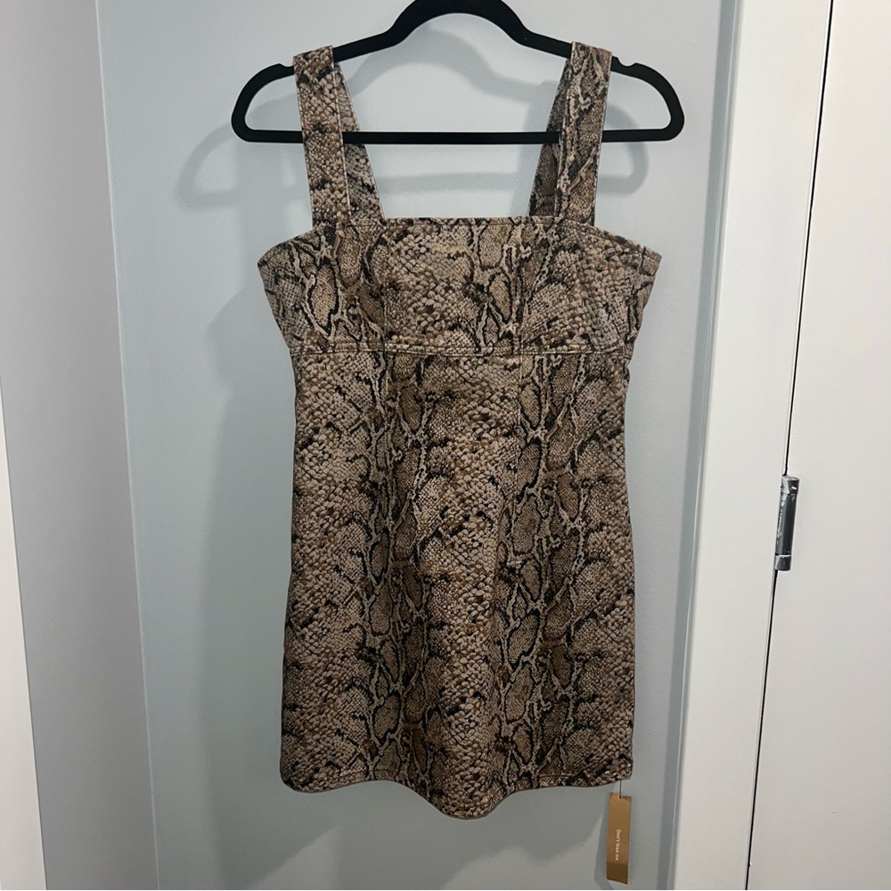 REFORMATION Lizzie Snake Denim Dress - Picture 7 of 8